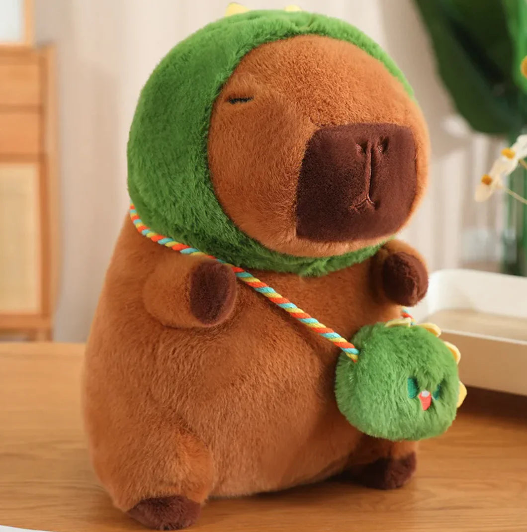 Boneco de Pano de Pelúcia de Capivara e Coelho