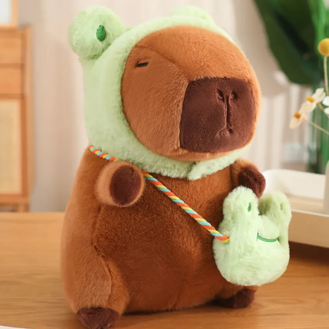 Boneco de Pano de Pelúcia de Capivara e Coelho